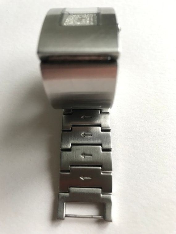 vtg. DKNY Wristwatch Bracelet Sparkling Rectangle… - image 6