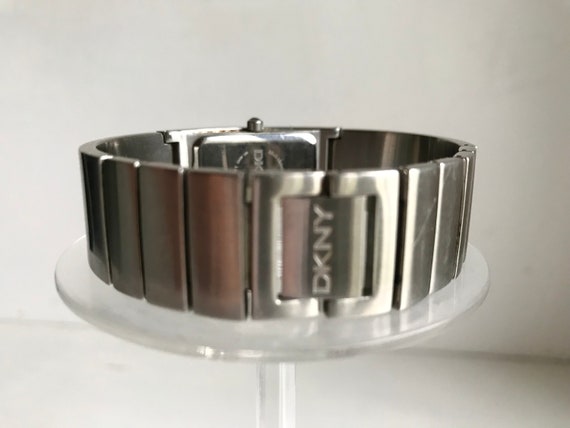 vtg. DKNY Wristwatch Bracelet Sparkling Rectangle… - image 3