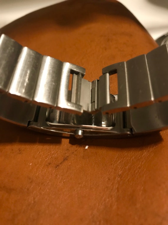 vtg. DKNY Wristwatch Bracelet Sparkling Rectangle… - image 7