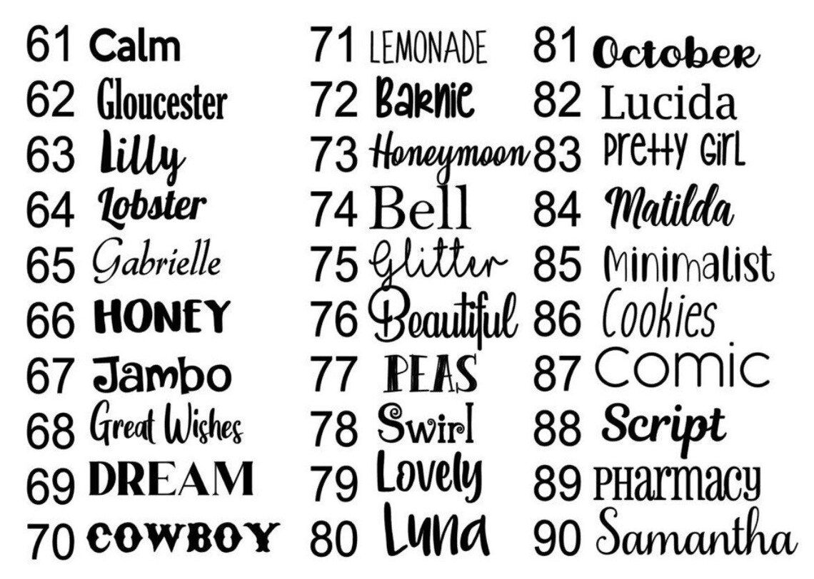 Custom Decals Choose Your Font Color Length Custom Vinyl Etsy