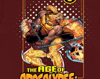 T-SHIRT AGE of APOCALYPSE, T-shirt X-Men, T-shirt Marvel Comics Mutant, Chemise graphique de super-héros rétro