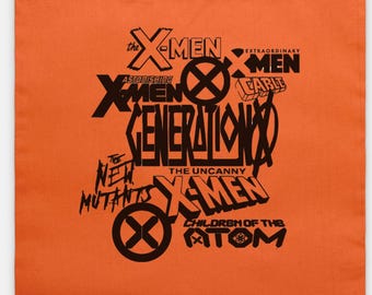 X-Men Logo Tote Bag, X-Men Canvas Tote, Mutant Logo Bag, Comic Book Fan Tote, Marvel Fan Gift, Superhero Shopping Bag, Graphic Tote