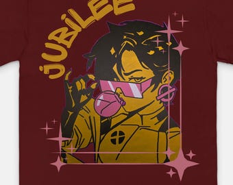 Jubilee Shirt, X-Men Jubilee T-Shirt, Mutant Superhero Tee, Marvel Comic Shirt, 90s X-Men Fan Gift, Colorful Comic Book Tee