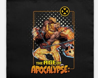 Age of Apocalypse Tote Bag, Post-Apocalyptic Art, Dystopian Comic Book Canvas Bag