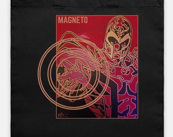 Magneto Tote Bag, X-Men Magneto Canvas Tote, Mutant Villain Bag, Marvel Comic Book Tote, Superhero Fan Gift, Graphic Shopping Bag