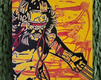 Weapon X Wolverine Painting,| Dark Comic Book Art , Wolverine Wall Decor , Marvel Inspired Artwork