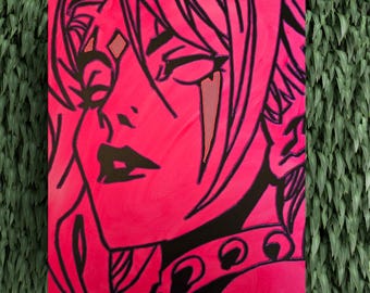 Blink Inspired Original Painting, X-Men Mutant Fan Art, Marvel Comic Book Wall Art