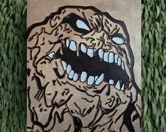 Clayface Inspired Original Painting, Batman Villain Fan Art, DC Comics Monster Wall Art, Horror Comic Book Decor