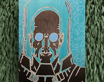 Art mural acrylique peint à la main Mr. Freeze – Peinture de fans de Batman Villain DC Comics