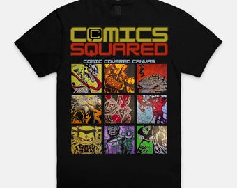 Comic Book Art T-Shirt: Hand-Painted Style Montage Tee