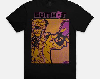 Gambit T-Shirt, X-Men Comic Book Tee, Cajun Superhero Gift