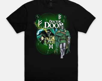 Doctor Doom Shirt, Comic Villain Tee, Doom Graphic T-Shirt, Superhero Fan Gift, Villain Shirt, Comic Book Apparel, Nerdy Gift