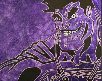 Bizarro Painting | Superman Villain Wall Art | Comic Book Inspired Artwork | DC Inspired Decor | Superhero Art | Geek Gift