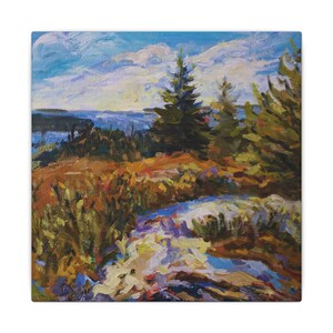 Summer Day by Carrie Barcomb. Stretched Canvas Art Print, Scenic Landscape, Nature Art, Gift for Art Lovers, Original Painting