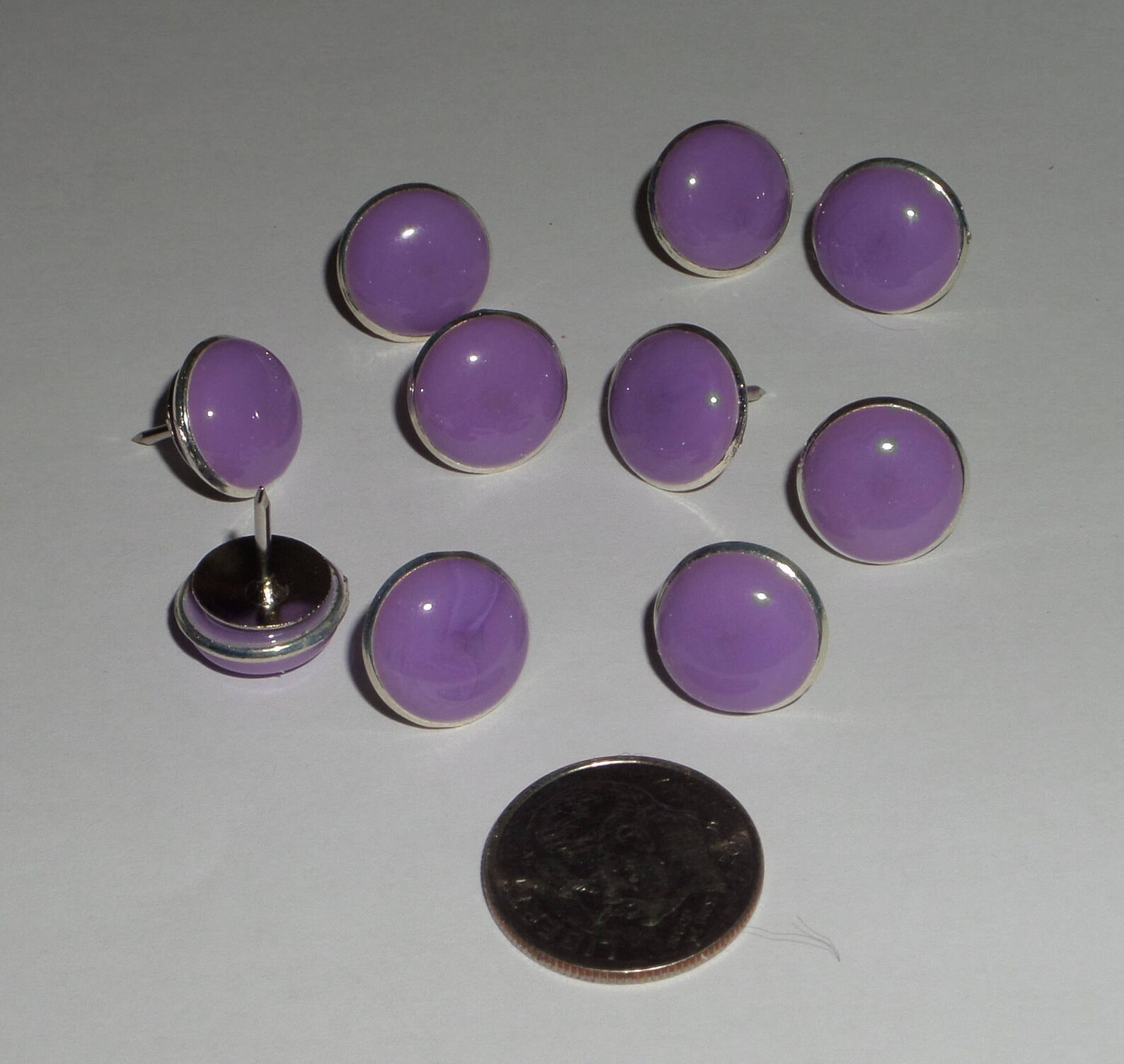 Lavender Purple Altered thumb tack Decorative push pin Etsy