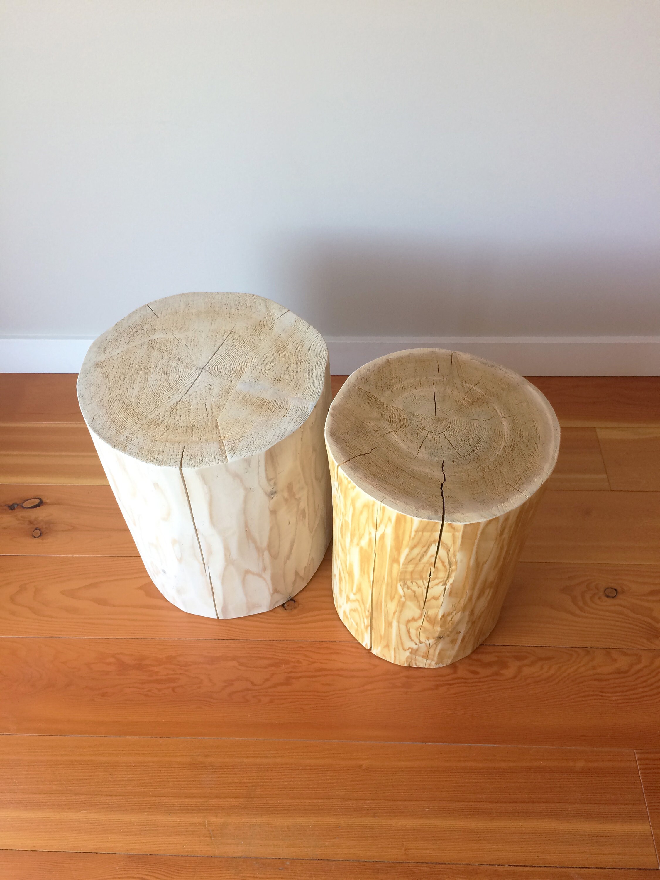 Birch stump shop side table