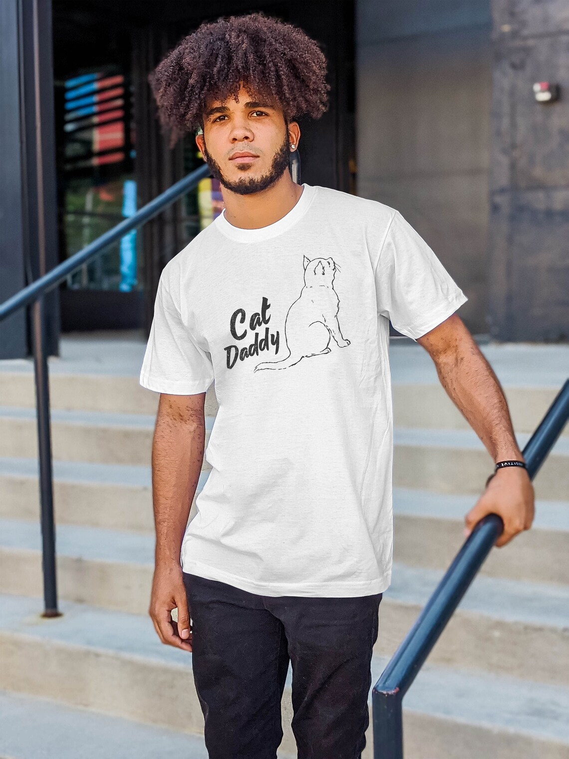 Cat Daddy T shirt Tshirt for the Cat dad Stylish gift for Etsy