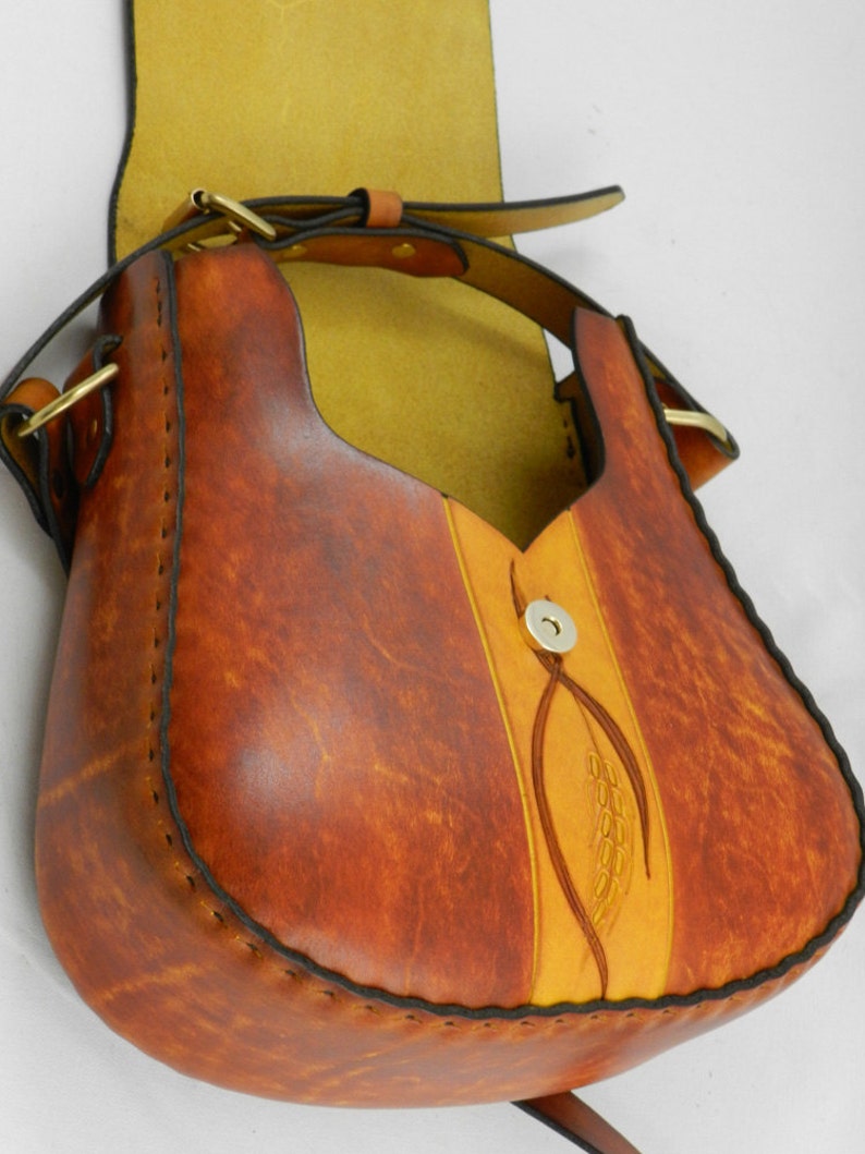 Handmade Latigo Leather Shoulder Crossbody Bag Hand-dyed - Etsy