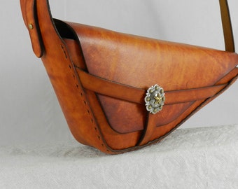 Handmade Leather Purse \ Leather Shoulder Bag \ Leather Crossbody