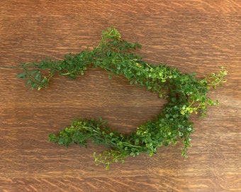 Faux Greenery Green Houseplant Garland Vintage 1980s Home Decor