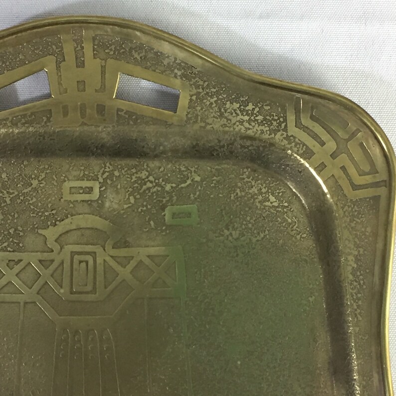 Arts Crafts Brass Tray Ash Butler Vintage Desk Accessory Arts Crafts Brass Tray Ash Butler
