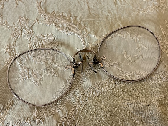 Antique Pince-Nez Gold Wire Frame Edwardian Spect… - image 4