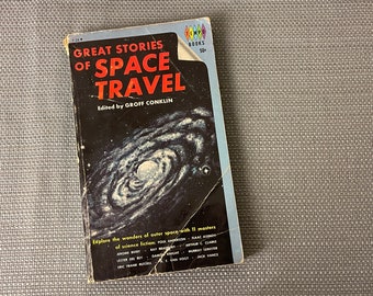 Great Stories of Space Travel Groff Conklin Ray Bradbury 1966 Vintage Si-Fi Book
