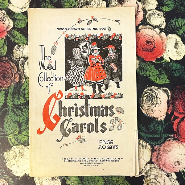 The Wood Collection of Christmas Carols Vintage 1935 Sheet Music 28 Pages