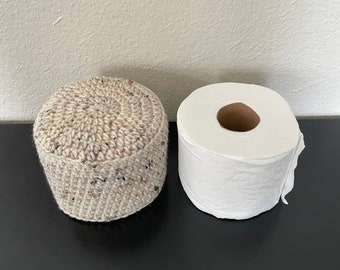 Farmhouse crocheted toilet paper, toilet tissue cover, cozy
