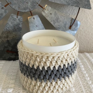 Farmhouse Candle Cozy, Candle Cover, 3-wick Candle Cover, Candle Holder, Candle  Cover, Jar Cover, Crochet Candle Holder, Candle Home Decor 