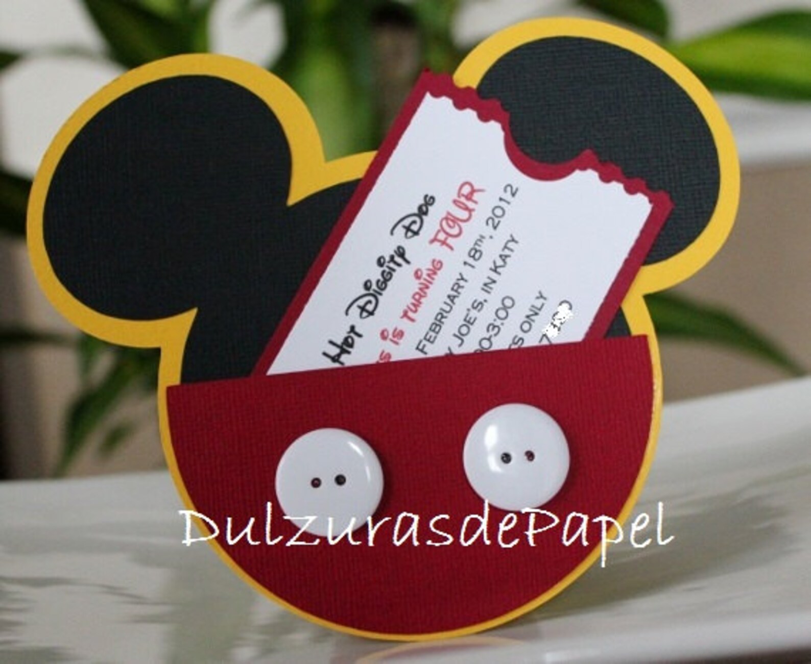 Handmade Minnie Mouse Invitationsfor Birthdays, Baby Showers Minnie