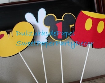 mickey mouse centerpiece for first birthday, Mickey Mouse club house for centerpiece decoration