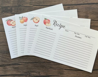 Apple Recipe Cards, Fall Recipe Cards, Apples, Fall Cooking, Fall Baking
