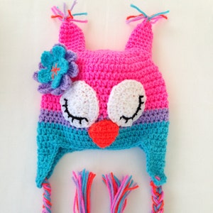 Crochet Owl Hat, Owl Hat, Flower Hat, Woodland Animals, Toddler Hat&#39;s, Child Hat, Animal Hats,  Crochet Bird Hats, Birds, Owl