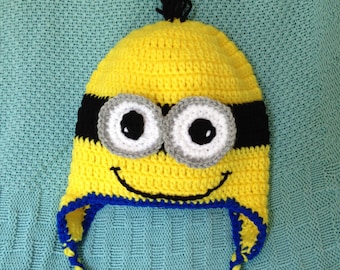 Crochet Minion Hat, Disney Inspired, Toddler Costume