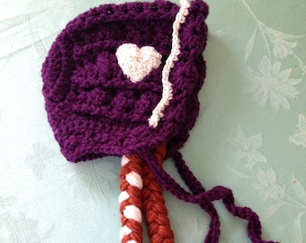 Crochet Anna Hat, Frozen Inspired Costume, Toddler Pigtail Bonnet