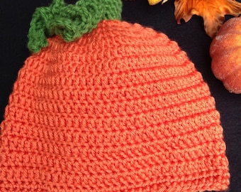 Crochet Pumpkin Hat, Toddler Costume, Photo Prop