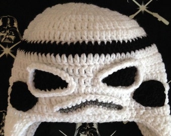 Crochet Star Wars Stormtrooper Hat, Disney Inspired, Star Wars Day Hat