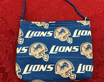 Detroit Lions Crossover Bag, NFL Football Purse, Stadium Size