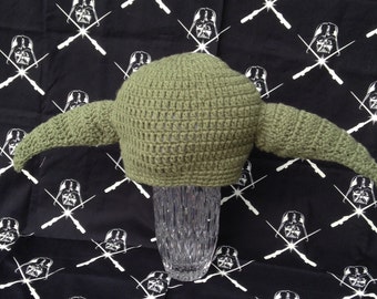 Crochet Yoda Hat, Star Wars Inspired Hats, Star Wars Day Accessories, Unique Star Wars Hat