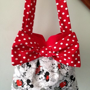 Disney Inspired Handmade Toto bag, Mickey and Minnie Mouse Purse, Handmade Purse, Women and Men Accessories, Shoulder Bag, Disney Gifts