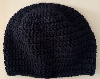 Handcrafted Crochet Beanie, Unisex Hat, Adult Beanie Hats, Choice of Color Beanie Hat, Unisex Accessories, Child Size Beanie Hat