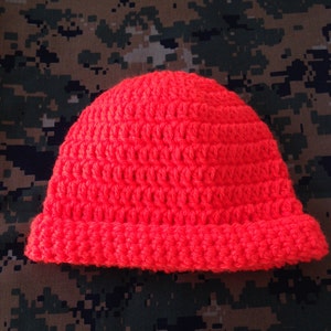 Crochet Baby Hats, Orange Hat, Toddler Hats, Handmade Hats, Hunter Orange  Hat, safety orange hat.