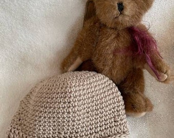 Handmade Organic Cotton Crochet Baby Beanie