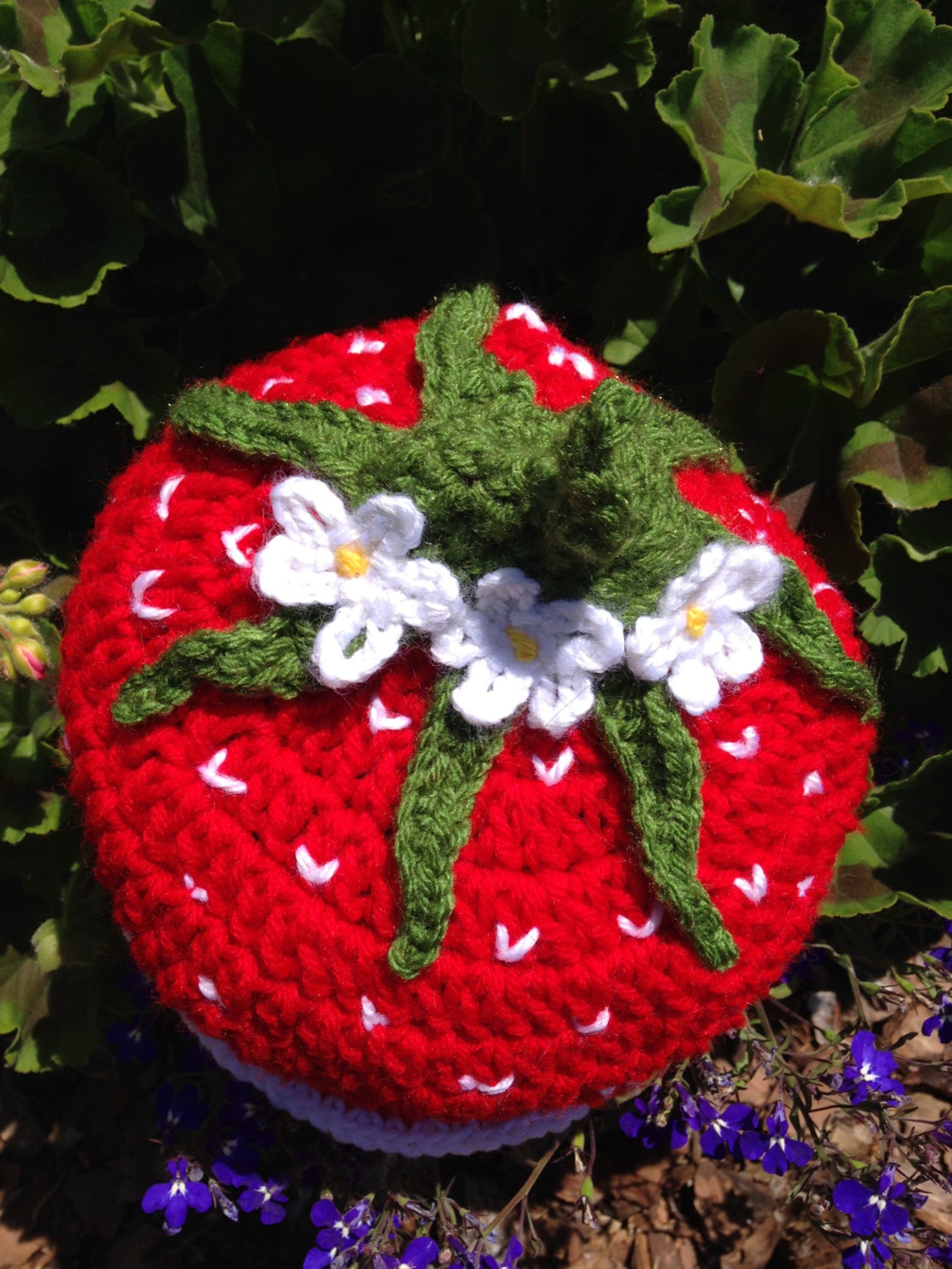 Cute Strawberry Design Baby Girl Hat with 3D Ears ( Peach )