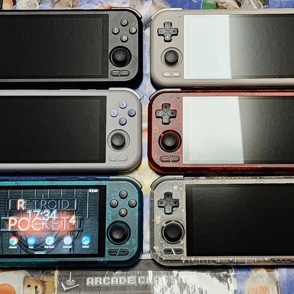 New custom configured Retroid Pocket 4 & RP4 Pro 512GB, 1TB Android OS portable handheld gaming console and Cases