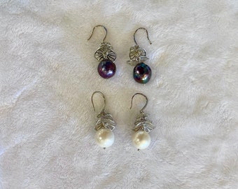 Pagoda Edison Pearl Earrings