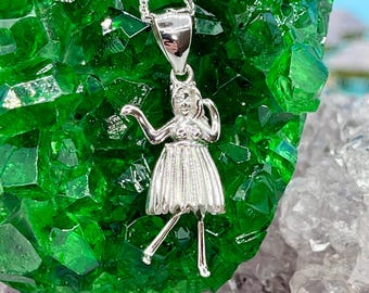 Hawaii HULA DANCER Charm HAWAIIAN LEI Pendant Charm 925 Sterling Silver - Foto 13