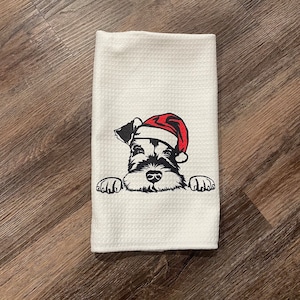 Schnauzer Gifts | Kitchen Towels | Dog Lovers | Christmas Schnauzer