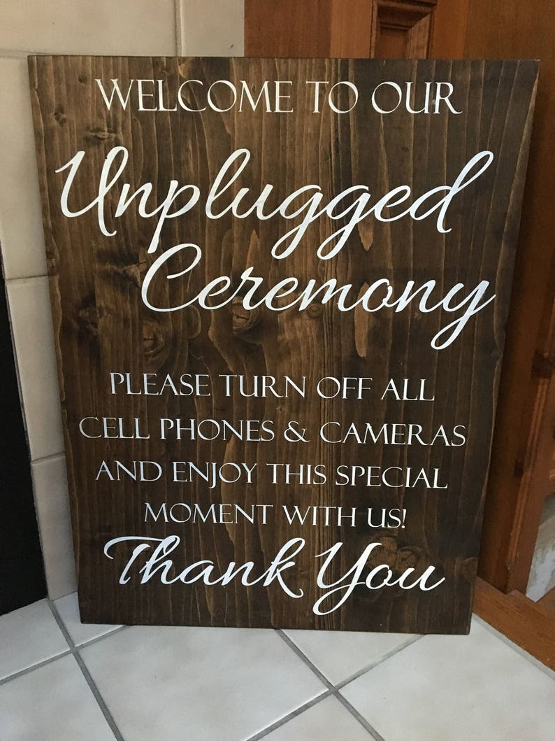 unplugged wedding sign acrylic unplugged wedding sign acrylic
